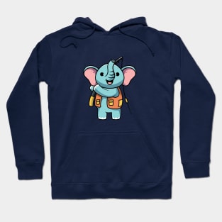 Cute Elephant Fishing Hoodie